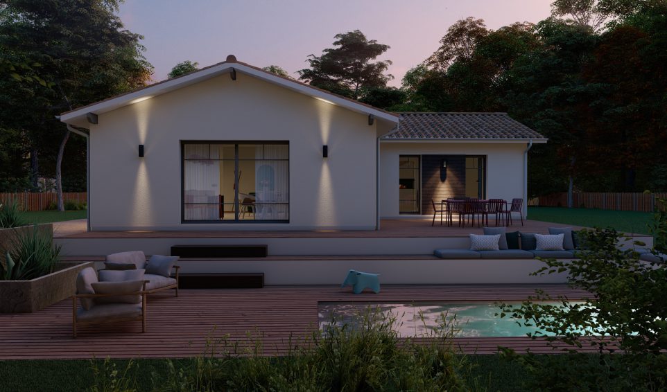 Modèle illiade de 85 m² à 115 m² avec ou sans garage par Alpha constructions