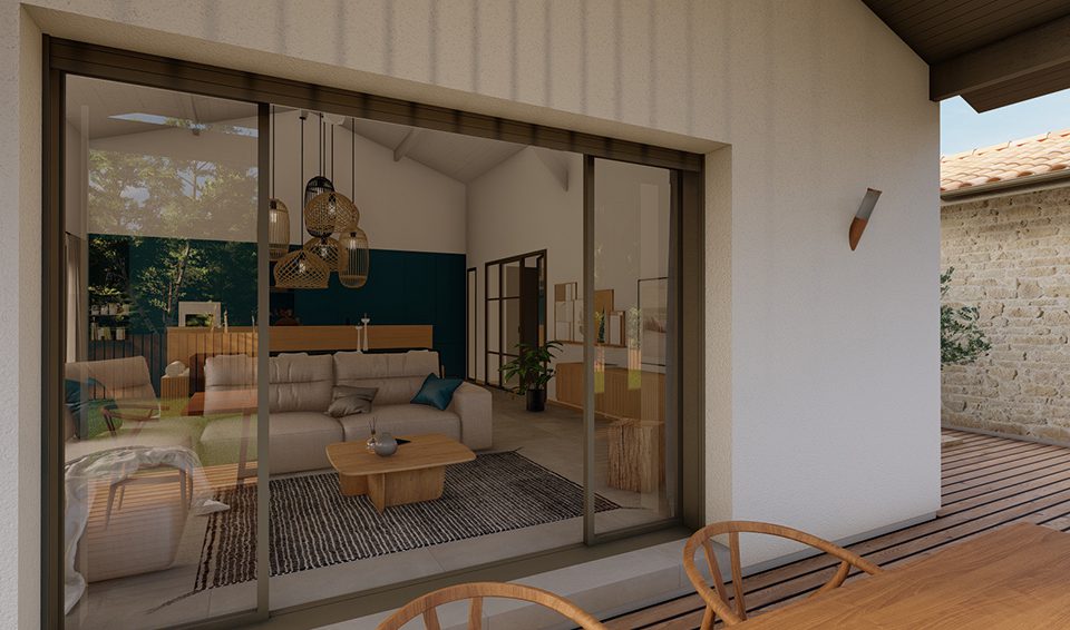 Modèle heva 128 m² avec garage à vélo par Alpha constructions