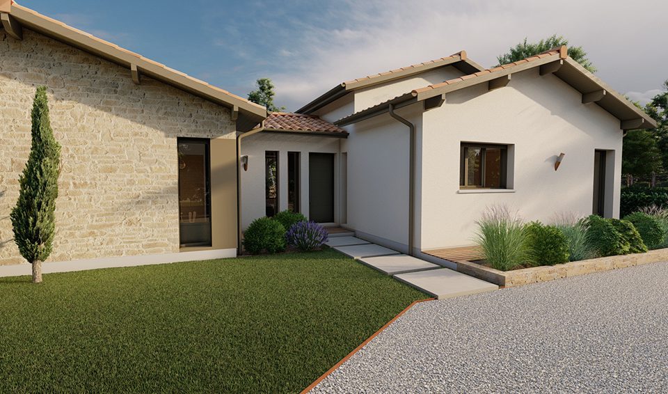 Modèle heva 128 m² avec garage à vélo par Alpha constructions
