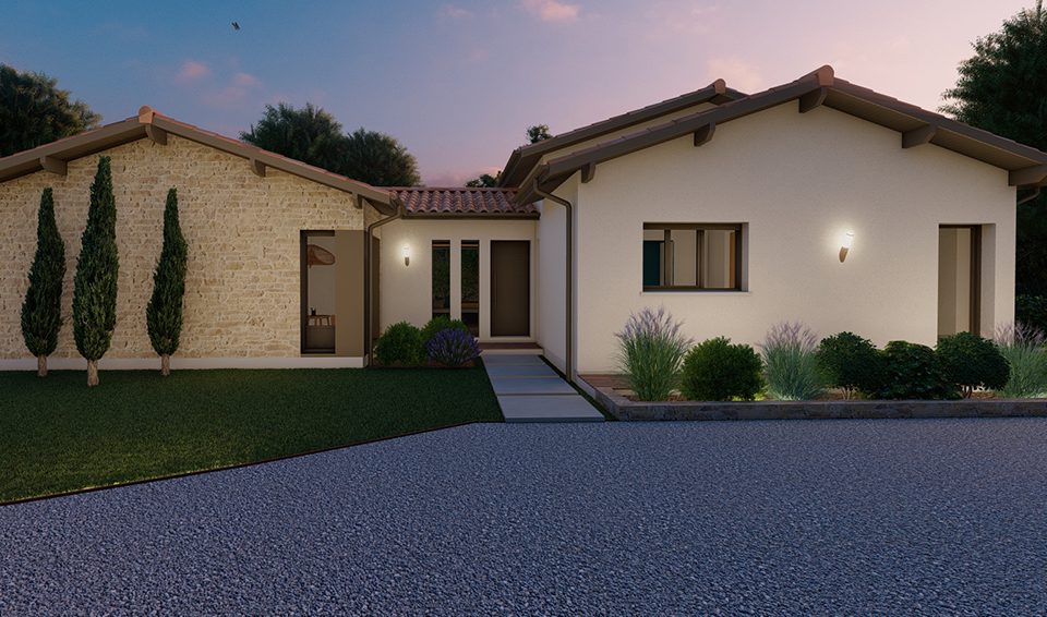 Modèle heva 128 m² avec garage à vélo par Alpha constructions