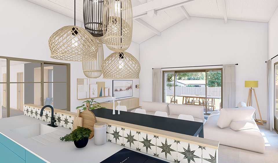 Modèle heva 128 m² avec garage à vélo par Alpha constructions