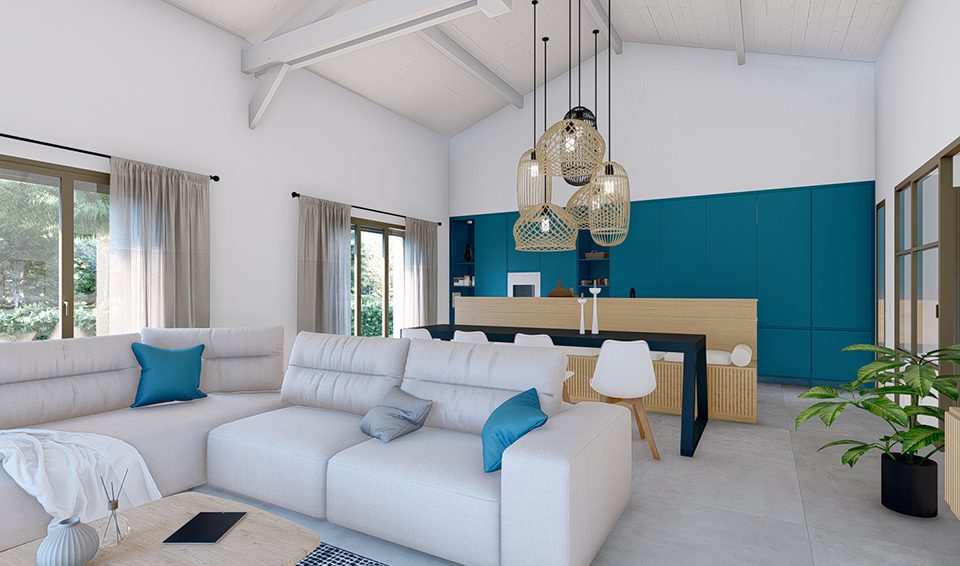 Modèle heva 128 m² avec garage à vélo par Alpha constructions