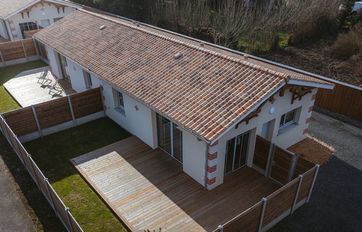 Réalisation Alpha constructions à Lège Cap Ferret : 4 Maisons de 52 m² avec 2 chambres