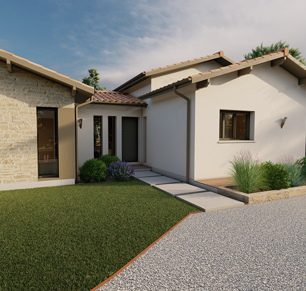 Plan maison en H