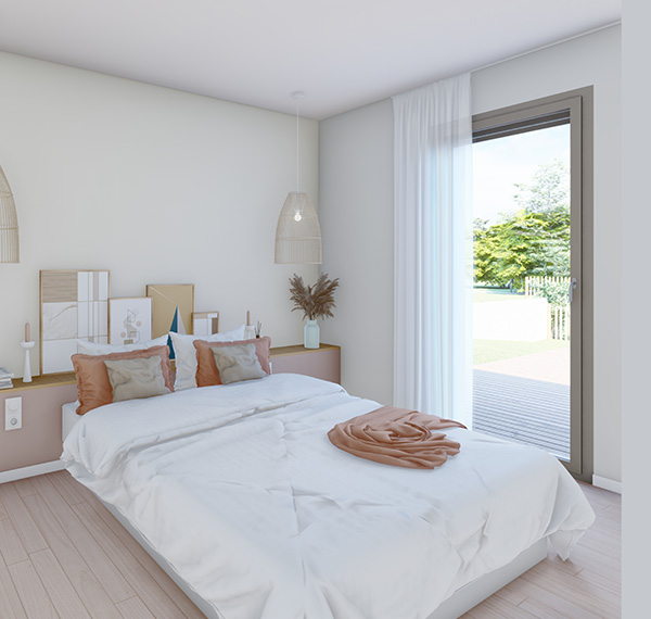 Plan maison en L