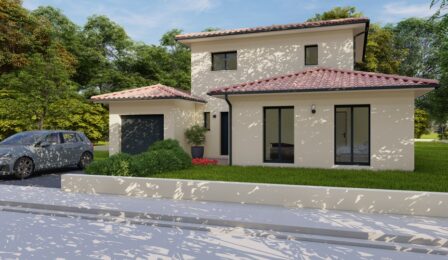 votre maison de 142m2 sur un terrain de 1310m2 sur la commune de Burie au prix de 367250&euro; avec Alpha Constructions
