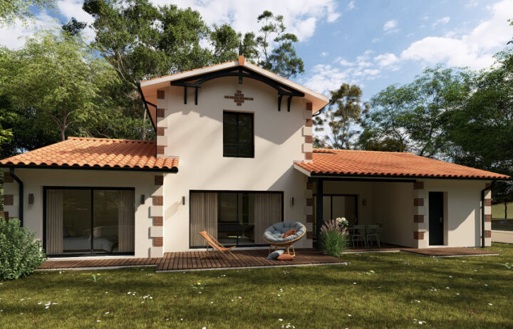 votre maison de 132m2 sur un terrain de 1350m2 sur la commune de Carcans au prix de 595000€ avec Alpha Constructions