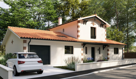 votre maison de 132m2 sur un terrain de 1350m2 sur la commune de Carcans au prix de 595000&euro; avec Alpha Constructions