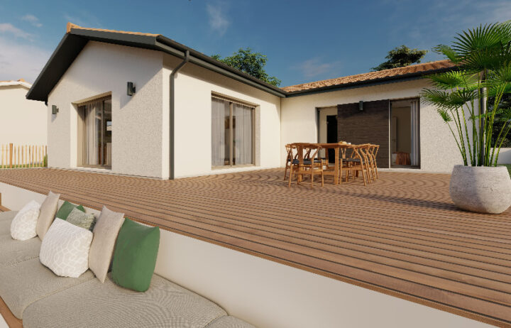 votre maison de 100m2 sur un terrain de 2140m2 sur la commune de Castelnau-Montratier au prix de 255000€ avec Alpha Constructions