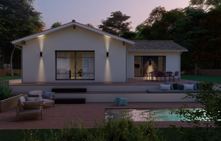 votre maison de 90m2 sur un terrain de 2140m2 sur la commune de Castelnau-Montratier au prix de 222800€ avec Alpha Constructions