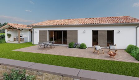 votre maison de 100m2 sur un terrain de 2000m2 sur la commune de Caussade au prix de 252000&euro; avec Alpha Constructions