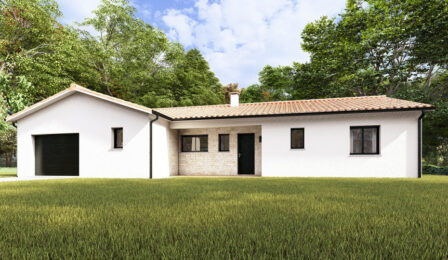 votre maison de 120m2 sur un terrain de 2400m2 sur la commune de Cherves-Richemont au prix de 283000&euro; avec Alpha Constructions