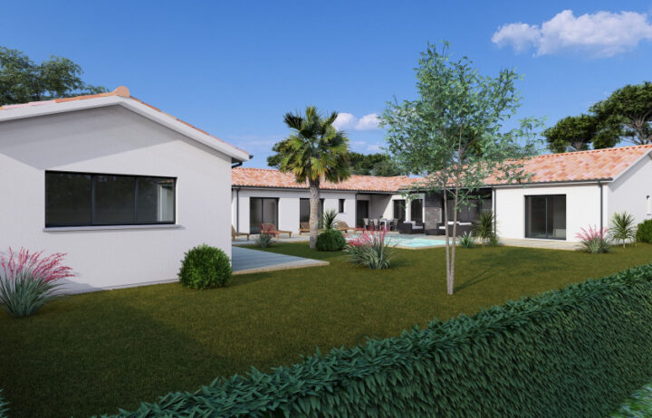 votre maison de 195m2 sur un terrain de 2580m2 sur la commune de Clam au prix de 450000€ avec Alpha Constructions