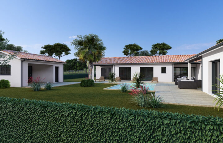 votre maison de 195m2 sur un terrain de 2580m2 sur la commune de Clam au prix de 450000€ avec Alpha Constructions