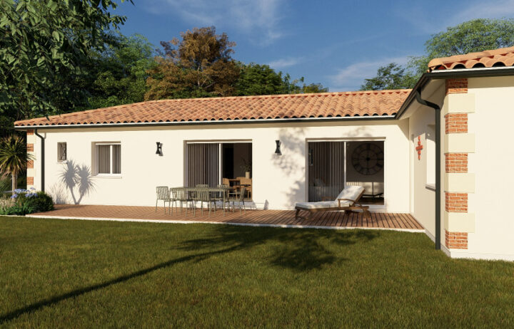 votre maison de 112m2 sur un terrain de 625m2 sur la commune de Hourtin au prix de 452500€ avec Alpha Constructions