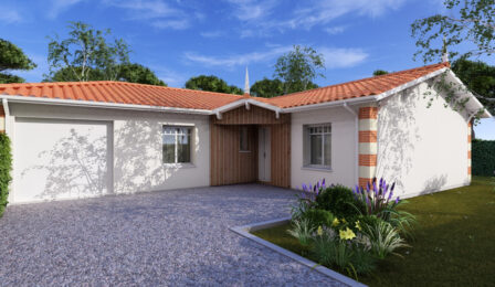 votre maison de 103m2 sur un terrain de 730m2 sur la commune de Hourtin au prix de 479500&euro; avec Alpha Constructions