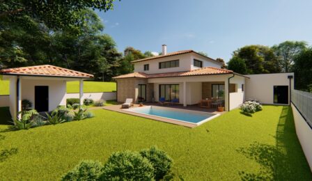 votre maison de 197m2 sur un terrain de 2650m2 sur la commune de Notre-Dame-de-Sanilhac au prix de 495500&euro; avec Alpha Constructions