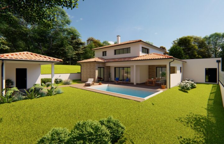 votre maison de 197m2 sur un terrain de 2650m2 sur la commune de Notre-Dame-de-Sanilhac au prix de 495500&euro; avec Alpha Constructions