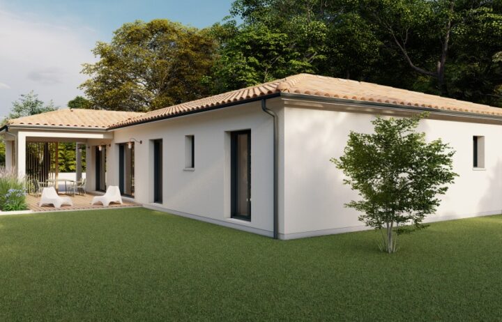 votre maison de 104m2 sur un terrain de 1295m2 sur la commune de Notre-Dame-de-Sanilhac au prix de 258000&euro; avec Alpha Constructions