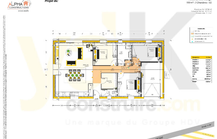 votre maison de 115m2 sur un terrain de 1090m2 sur la commune de Pons au prix de 185000&euro; avec Alpha Constructions