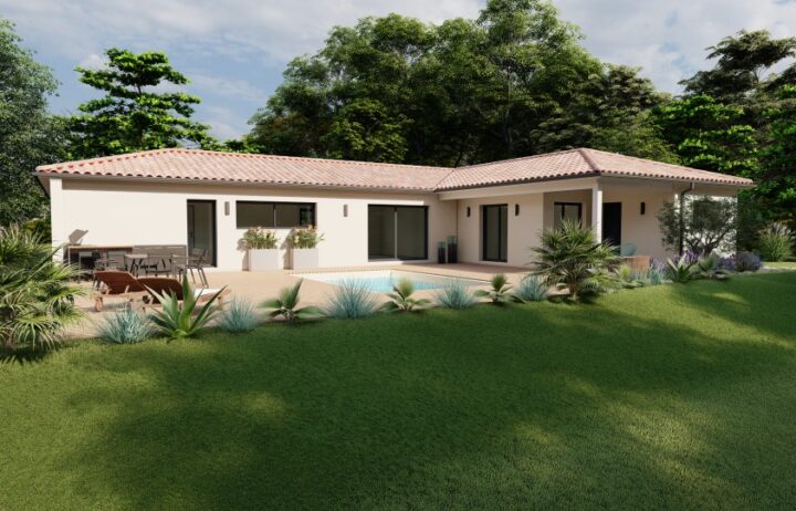 votre maison de 130m2 sur un terrain de 1090m2 sur la commune de Pons au prix de 300000€ avec Alpha Constructions