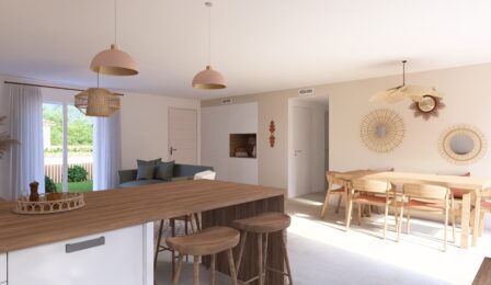 votre maison de 90m2 sur un terrain de 800m2 sur la commune de Portets au prix de 247829&euro; avec Alpha Constructions