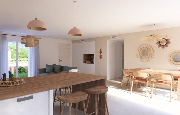 votre maison de 90m2 sur un terrain de 800m2 sur la commune de Portets au prix de 247829&euro; avec Alpha Constructions
