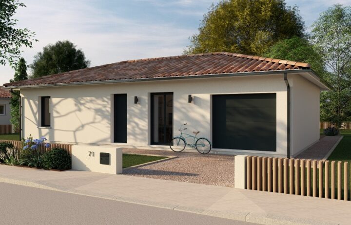votre maison de 100m2 sur un terrain de 800m2 sur la commune de Portets au prix de 268306€ avec Alpha Constructions