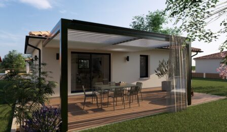 votre maison de 100m2 sur un terrain de 800m2 sur la commune de Portets au prix de 268306&euro; avec Alpha Constructions