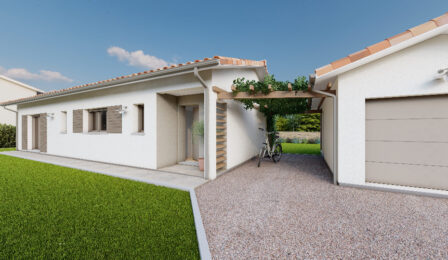 votre maison de 100m2 sur un terrain de 1960m2 sur la commune de Roaillan au prix de 277950&euro; avec Alpha Constructions