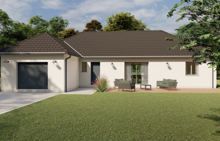 votre maison de 120m2 sur un terrain de 946m2 sur la commune de Saint-Bonnet-l’Enfantier au prix de 315000€ avec Alpha Constructions