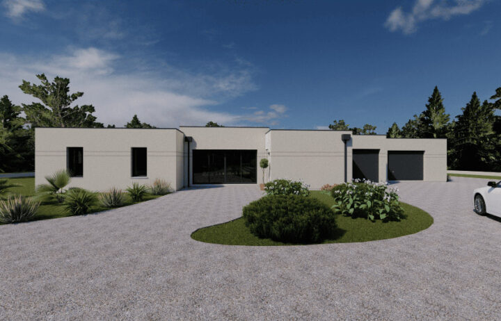 votre maison de 135m2 sur un terrain de 1350m2 sur la commune de Saint-Brice au prix de 415290&euro; avec Alpha Constructions