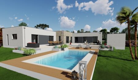 votre maison de 180m2 sur un terrain de 2200m2 sur la commune de Saint-Germain-de-Vibrac au prix de 420000&euro; avec Alpha Constructions
