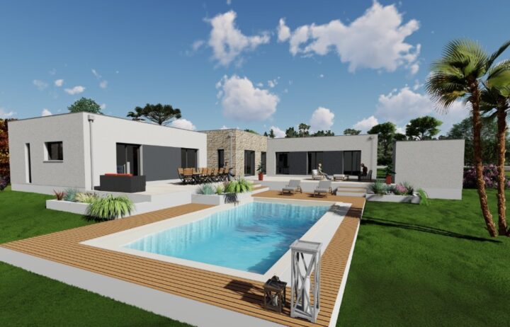 votre maison de 180m2 sur un terrain de 2200m2 sur la commune de Saint-Germain-de-Vibrac au prix de 420000€ avec Alpha Constructions