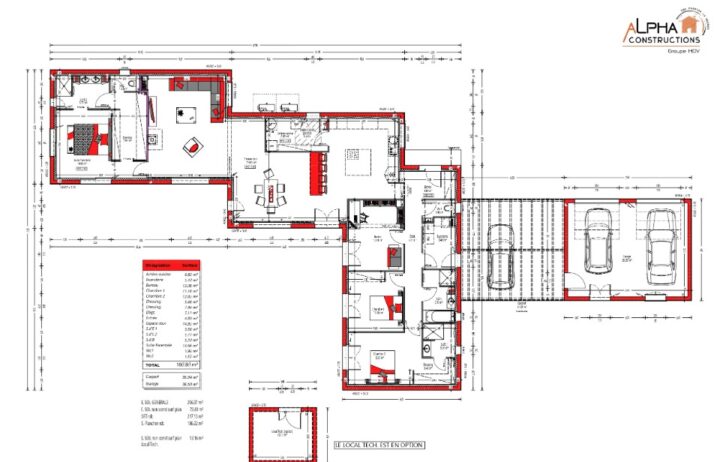 votre maison de 180m2 sur un terrain de 2200m2 sur la commune de Saint-Germain-de-Vibrac au prix de 420000€ avec Alpha Constructions