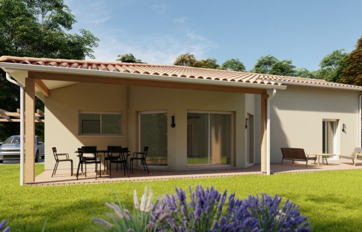 votre maison de 111m2 sur un terrain de 1390m2 sur la commune de Saint-Pierre-de-Mons au prix de 312300&euro; avec Alpha Constructions