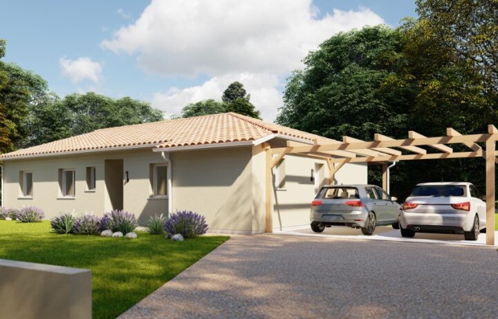 votre maison de 111m2 sur un terrain de 1390m2 sur la commune de Saint-Pierre-de-Mons au prix de 312300&euro; avec Alpha Constructions