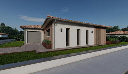 votre maison de 60m2 sur un terrain de 404m2 sur la commune de Semussac au prix de 214500&euro; avec Alpha Constructions