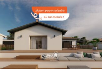votre maison de 100m2 sur un terrain de 605m2 sur la commune de Arbanats au prix de 320193&euro; avec Alpha Constructions