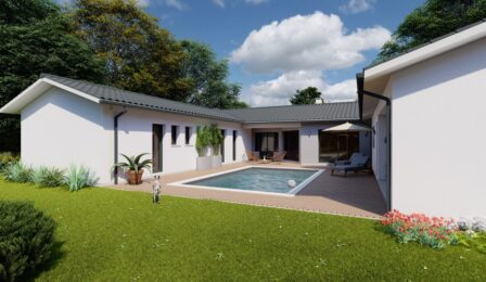 votre maison de 135m2 sur un terrain de 1400m2 sur la commune de Boulazac au prix de 289150&euro; avec Alpha Constructions