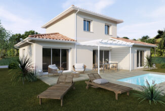 votre maison de 120m2 sur un terrain de 440m2 sur la commune de Bruges au prix de 555000&euro; avec Alpha Constructions