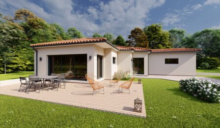 votre maison de 78m2 sur un terrain de 2000m2 sur la commune de Cahors au prix de 220000&euro; avec Alpha Constructions
