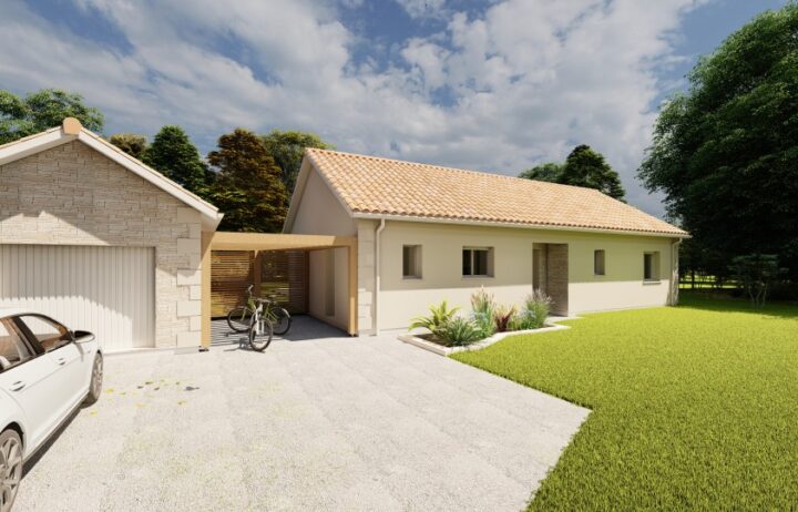 votre maison de 98m2 sur un terrain de 2000m2 sur la commune de Calviac-en-Périgord au prix de 235200&euro; avec Alpha Constructions