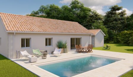 votre maison de 98m2 sur un terrain de 2000m2 sur la commune de Calviac-en-Périgord au prix de 235200&euro; avec Alpha Constructions