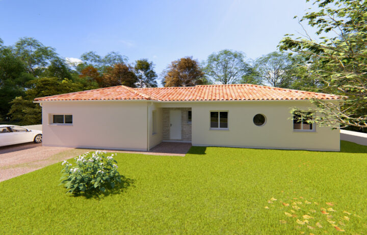 votre maison de 118m2 sur un terrain de 1800m2 sur la commune de Carsac-Aillac au prix de 286900€ avec Alpha Constructions