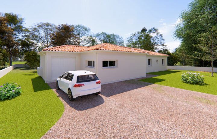 votre maison de 118m2 sur un terrain de 1800m2 sur la commune de Carsac-Aillac au prix de 286900€ avec Alpha Constructions