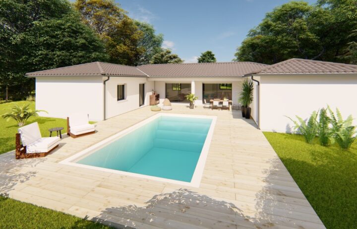 votre maison de 106m2 sur un terrain de 1200m2 sur la commune de Castelnau-Montratier au prix de 285000€ avec Alpha Constructions