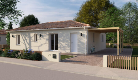 votre maison de 90m2 sur un terrain de 1200m2 sur la commune de Castelnau-Montratier au prix de 179400&euro; avec Alpha Constructions