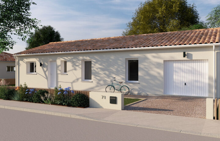 votre maison de 100m2 sur un terrain de 550m2 sur la commune de Daignac au prix de 248000&euro; avec Alpha Constructions