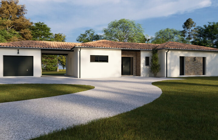 votre maison de 125m2 sur un terrain de 1250m2 sur la commune de Dirac au prix de 310000€ avec Alpha Constructions